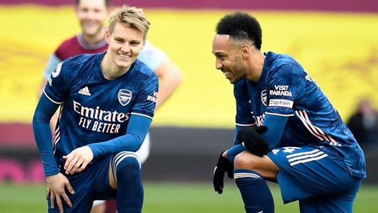 Arsenal confirm Aubameyang and Odegaard will miss Fulham match