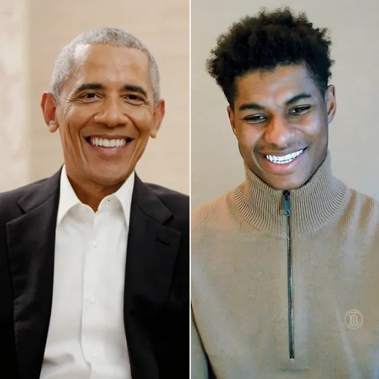 Man Utd star Marcus Rashford has 'surreal' zoom call with former US President Barack Obama after child poverty fight