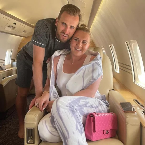 BACK TO BUSINESS Harry Kane flies back on private jet from holiday with wife Kate, Eric Dier and Spurs boss Ryan Mason before Euro 2020