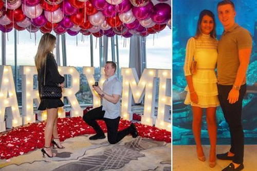 Aston Villa's Matt Targett hires room at The Shard for extravagant marriage proposal to girlfriend