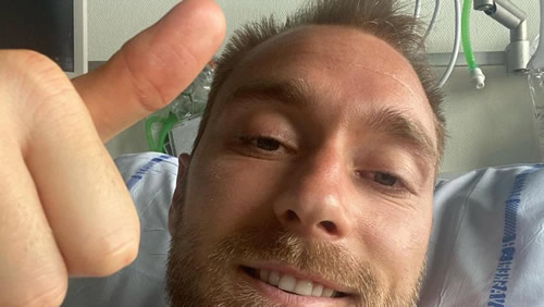 Denmark's Christian Eriksen thanks fans for support: 'I'm fine under the circumstances'