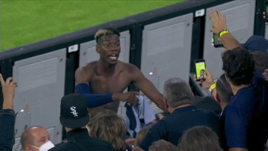 France star Paul Pogba may have breached Uefa's Euro 2020 coronavirus rules by going into stands to give away his shirt