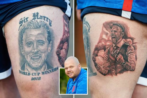 England fan gets Gareth Southgate tattoo to celebrate getting to the Euros final