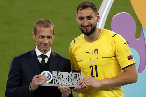 Italy keeper Gianluigi Donnarumma named Euro 2020 Player of the Tournament after penalty shootout heroics vs England