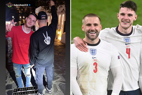 Man Utd fans hail ‘agent’ Luke Shaw over Declan Rice holiday bromance as England pals relax in Mykonos