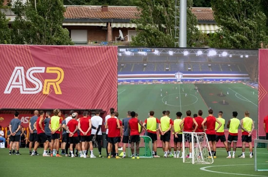 Mourinho installs huge screen by Roma training pitch to show players what they’re doing wrong while filming with DRONES