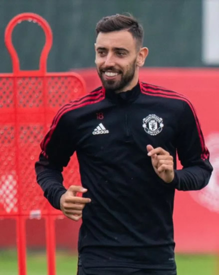 Bruno Fernandes returns to Man Utd training after 'charging batteries' on holiday but will miss out on Brentford clash