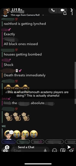 Portsmouth sack three players for racist messages about Rashford, Sancho and Saka