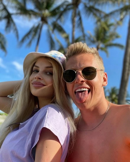 Man City star Zinchenko breaks down in tears on FaceTime to wife Vlada Shcheglova after she gives birth