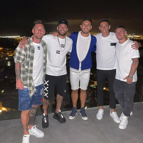 Lionel Messi meets up with Neymar and PSG stars on holiday in Ibiza as he reunites with old Barcelona pal