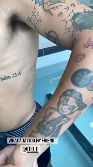 Tottenham star Dele Alli shows off incredible tattoos including Super Mario, Rick and Morty and Stewie from Family Guy