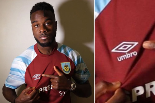 Burnley’s record transfer Maxwel Cornet in embarrassing gaffe as winger mistakes Umbro logo for Clarets badge