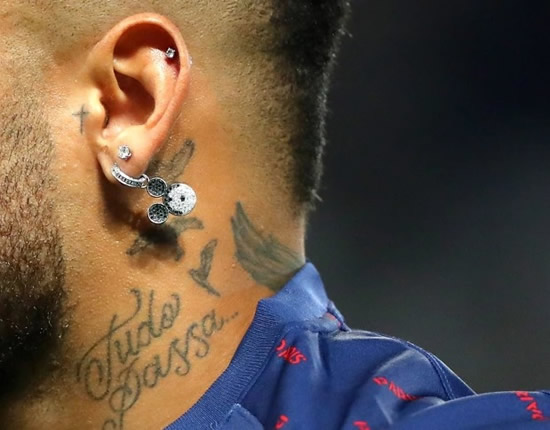 NEY GOOD Neymar FAILS to roast Man City’s Mahrez with rainbow flick after wearing MICKEY MOUSE earrings in Champions League clash