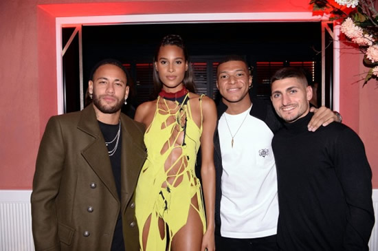 CIN CITY Lewis Hamilton, Neymar and Kylian Mbappe party at supermodel Cindy Bruna’s glitzy 27th birthday bash in Paris
