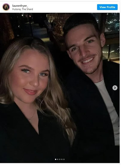 Romantic Declan Rice celebrates six-year anniversary with girlfriend at plush Chinese restaurant inside The Shard