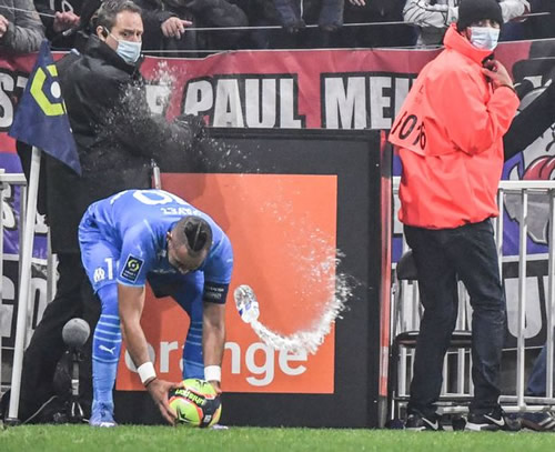 Lyon vs Marseille suspended after Dimitri Payet 'hit by a loaded water bottle'