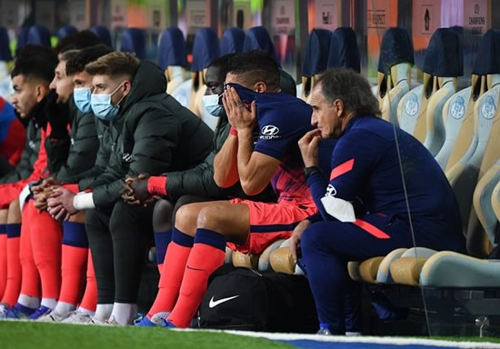 Luis Suarez bursts into tears after being hauled off in Atletico Madrid clash
