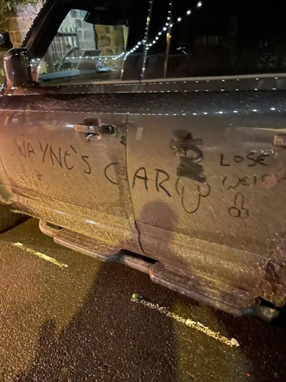 Wayne Rooney's £150k Land Rover daubed with obscenities after parking it at busy Christmas market