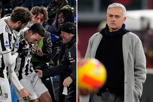 Roma 3 Juventus 4: Ten-man Juve stun Jose Mourinho’s side with three goals in SEVEN MINUTES to win Serie A thriller