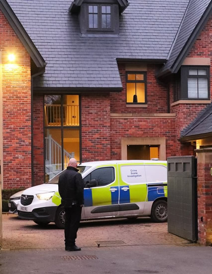 Police pictured visiting Mason Greenwood's house with Man Utd star arrested