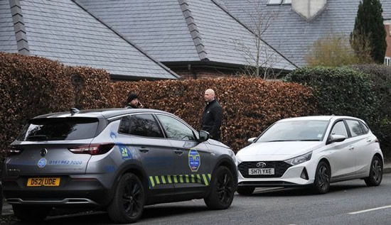 Police pictured visiting Mason Greenwood's house with Man Utd star arrested