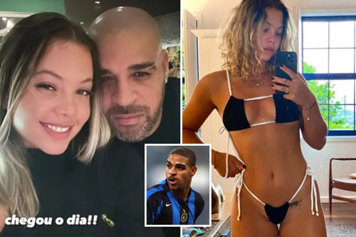 Brazil and Inter Milan legend Adriano celebrates 40th birthday with stunning partner who is HALF his age