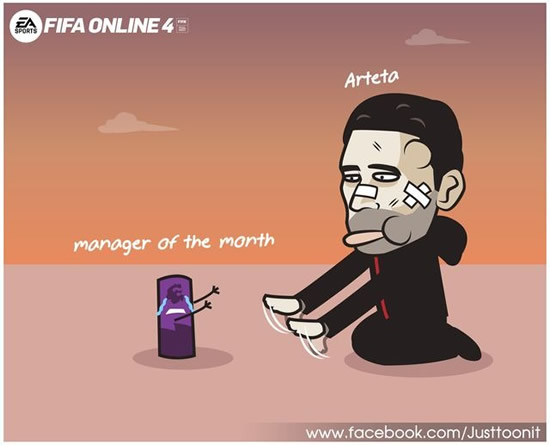 7M Daily Laugh - Arteta and manager of the month award