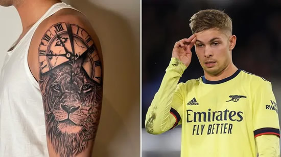 Fans think they've spotted a massive error in Emile Smith Rowe's new tattoo