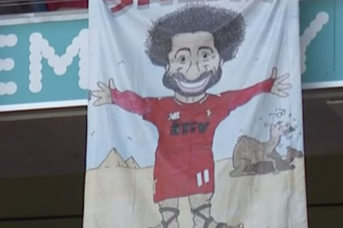 Liverpool banner of Mo Salah shows camels 'having sex' at Wembley in BBC blunder