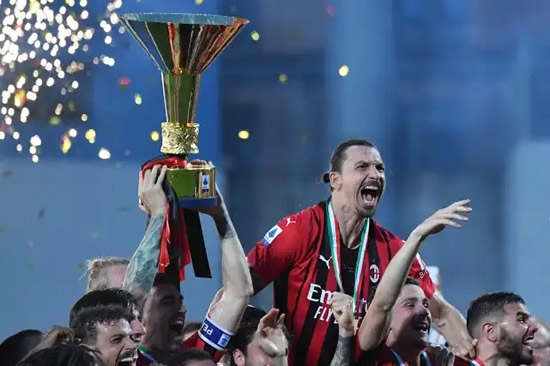 Zlatan Ibrahimovic smokes a cigar on pitch after leading Milan to Serie A win… and 14th league title of his career