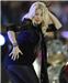 Baby bump: The 35-year-old entertained the crowd after the FIFA U-17 Women's World Cup 2012 Final between France and Korea DPR at the Tofig Bahramov Stadium