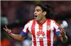 WANTED MAN ... Radamel Falcao celebrates scoring against Chelsea in the Super Cup