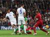 Defence into attack: Cahill's fellow centre back Phil Jagielka added England's third soon after