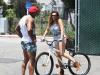 TUTOR: Kel teaches her beau how to cycle