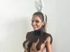 EASTER TREAT: The 23-year-old also posted a picture of her as a racy Easter bunny