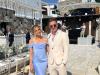 The couple attended two weddings before a romantic getaway in Athens