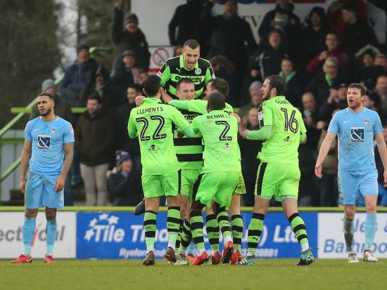 Alex Bray and Lee Collins help Forest Green shock Coventry