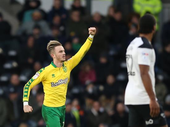 Maddison on the spot to earn Norwich a draw at Derby