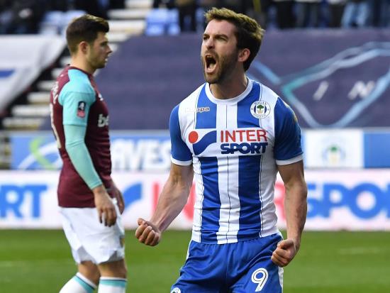 Striker Will Grigg could start for Wigan against MK Dons