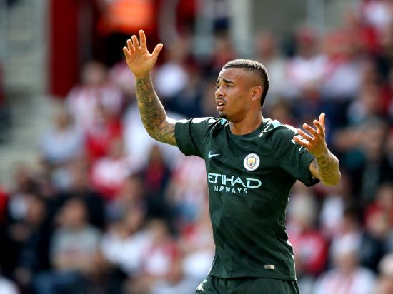 Southampton 0-1 Manchester City: Gabriel Jesus strikes at the death as City reach 100-point landmark
