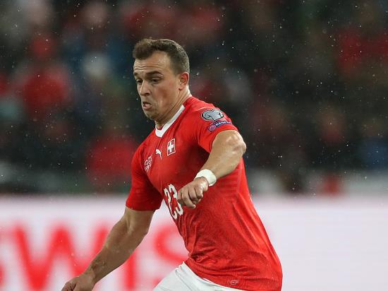 It’s just emotion: Switzerland’s Xherdan Shaqiri responds to goal celebration