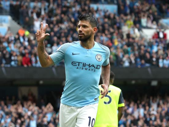 Manchester City 6 - 1 Huddersfield Town: Sergio Aguero grabs hat-trick as Manchester City hit Huddersfield for six