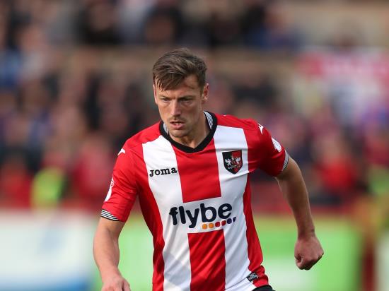 Lee Holmes rescues a point for Exeter