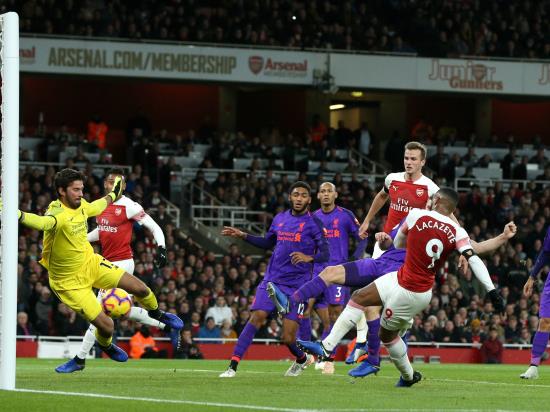 Arsenal 1 - 1 Liverpool: Late Lacazette leveller earns Arsenal a point against Liverpool