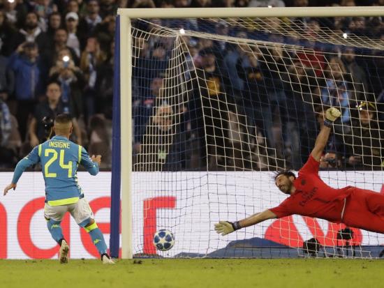 Napoli 1-1 Paris Saint Germain: Napoli move level with Liverpool after PSG draw