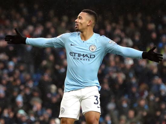 Gabriel Jesus at the double as Manchester City return to winning ways