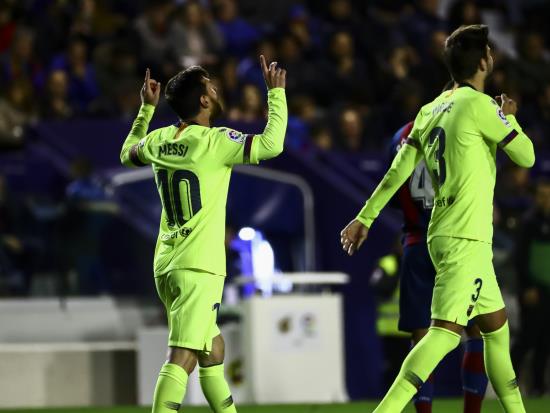 Messi nets hat-trick as Barcelona thrash Levante