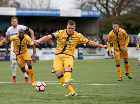 Collins strike helps Sutton avenge FA Trophy defeat to Bromley
