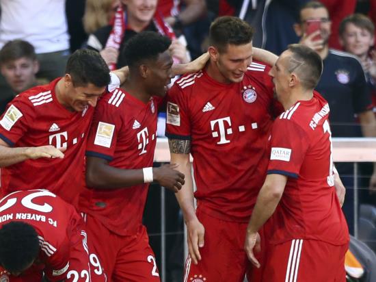 Bayern boost title hopes as 10-man Bremen’s impressive run comes to an end
