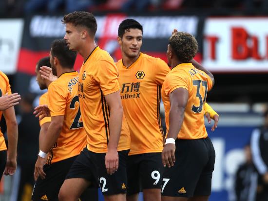 Raul Jimenez scores twice as Wolves ease past Crusaders